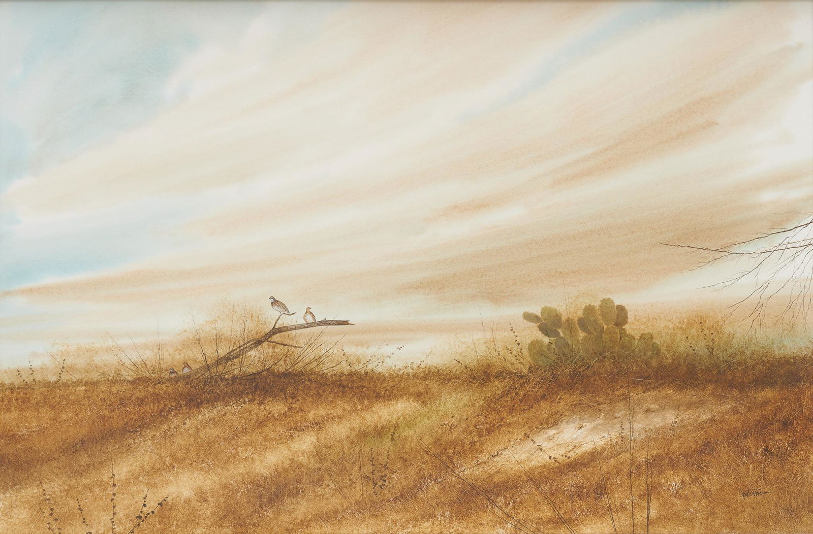 Raul Gutierrez (b. 1935), Quails (1 of 9)