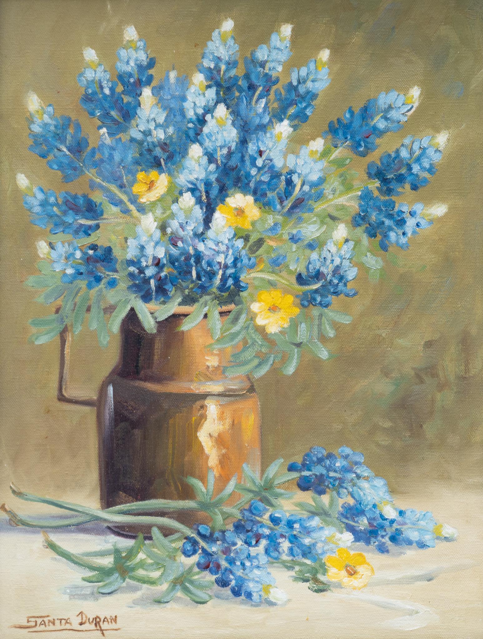 Santa Duran (1909-2002), Bluebonnets in Copper Pitcher, 1979 (1 of 5)
