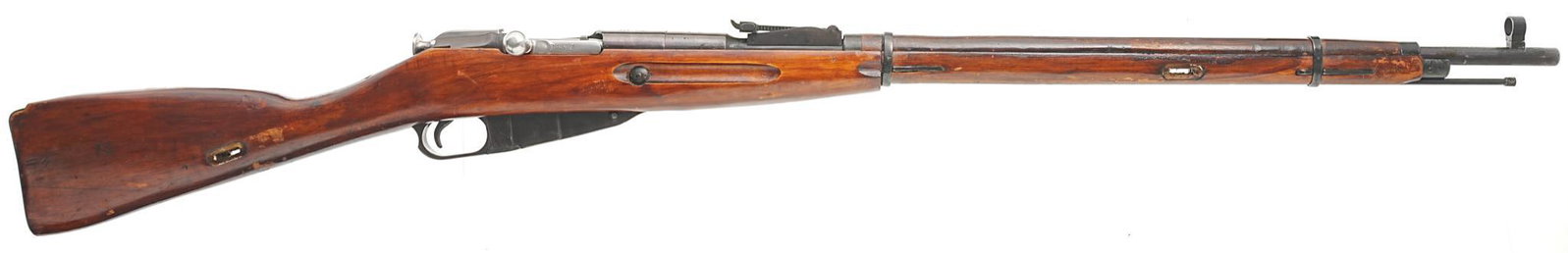 Soviet Izhevsk Mosin-Nagant M91/30 7.62x54R Bolt-Action Rifle: Serial: X42332 Manufacturer: Izhevsk Arsenal, Russia (c. 1939) / IO Inc. import Model: Mosin-Nagant M1891/31 Caliber: 7.62x54R Barrel length: 29" Condition: Good; wood stock has wear commensurate w/ a
