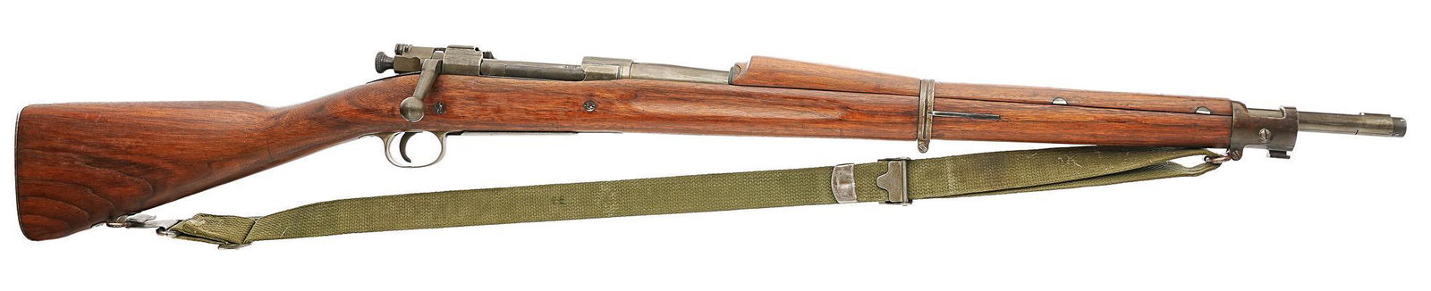 Remington M1903 .30-06SPRG Bolt-Action Rifle: Serial: 3132969 Manufacturer: Remington (c. May, 1942) Model: M1903 Caliber: .30-06SPRG Barrel length: 24" Condition: Good; wood stock has light handling marks; barrel & receiver have light ha