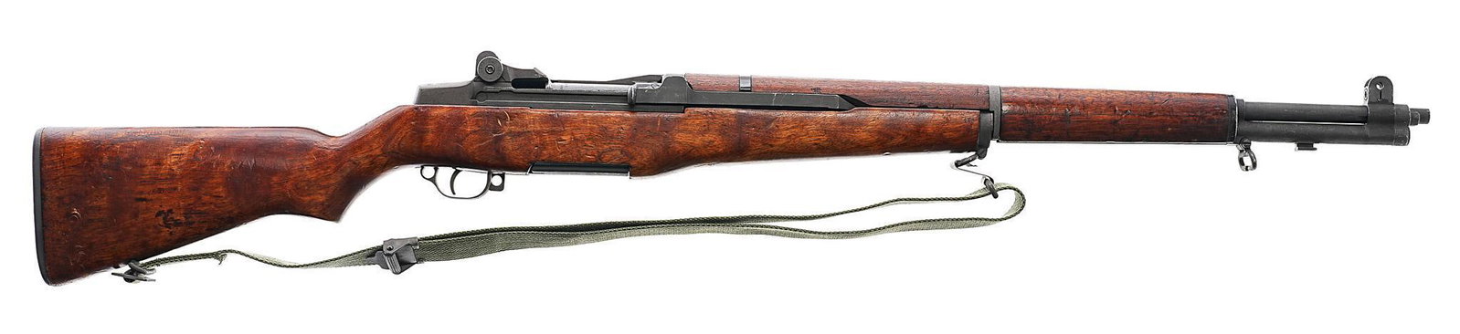 Post-War Springfield Armory M-1 Garand .30-06SPRG Semi-Auto Rifle: Serial: 2904535 Manufacturer: U.S. Springfield Armory (April, 1956) Model: M-1 Garand Caliber: .30-06SPRG Barrel length: 24" Condition: Good; wood stock has wear commensurate w/ age & use; barrel & re