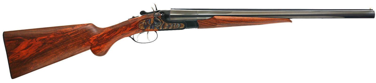 Pietta 1878 Hartford 12-Gauge SXS Colt Coach-Style Shotgun: Serial: SC000568 Manufacturer: Pietta, Italy (KC LLC, Harrisburg PA import) Model: 1878 Hartford Caliber: 12 Ga. Barrel length: 20" Condition: Very Good; very light handling marks on wood stock &a