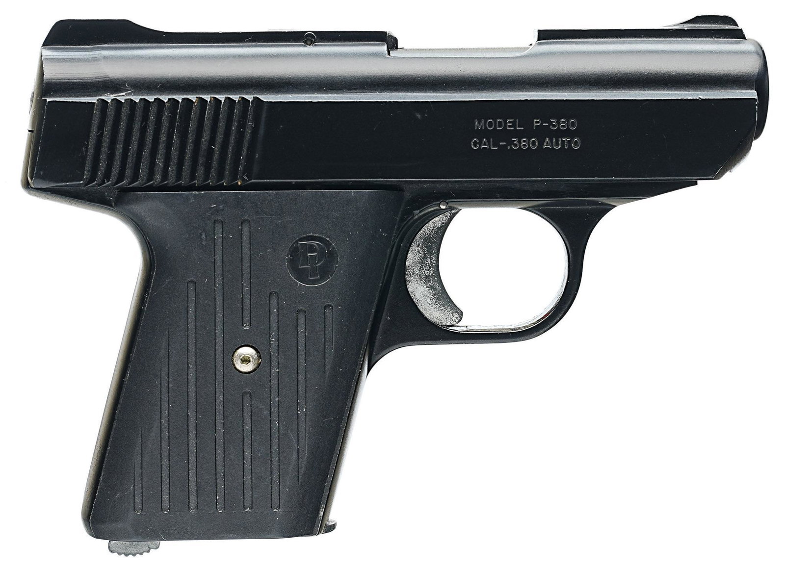 Davis Industries P-380 .380ACP Semi-Auto Pistol: Serial: AP122788 Manufacturer: Davis Industries Model: P-380 Caliber: .380ACP Barrel length: 2.8" Condition: Good; synthetic grips have light handling marks; slide & frame have light handling 