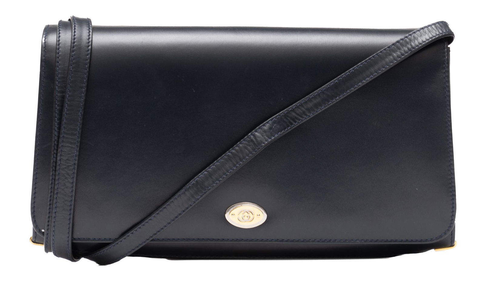 Gucci Navy Gold Shoulder Bag (1 of 6)