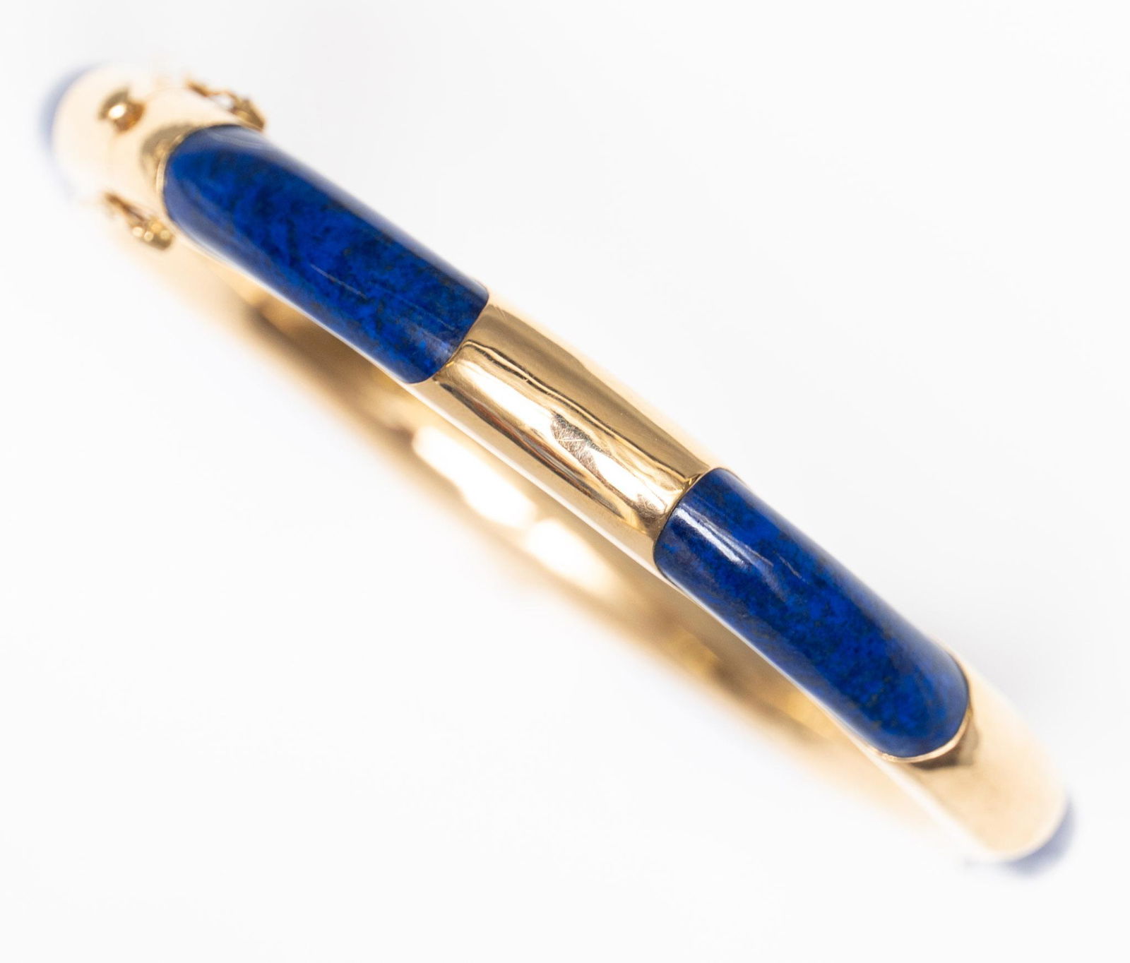 Lapis Lazuli 14k Gold Bangle Bracelet (1 of 3)