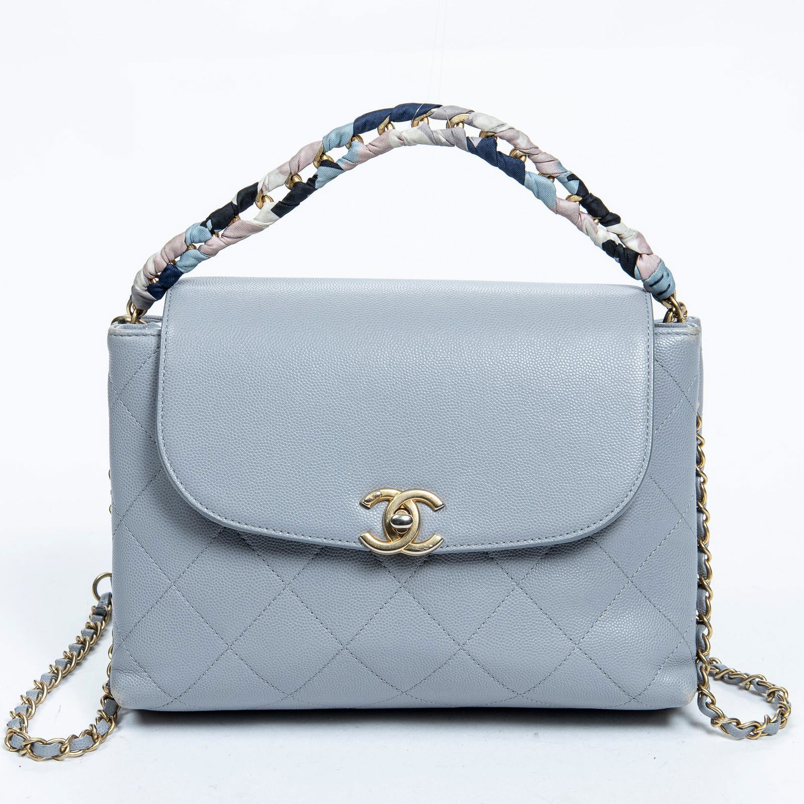 Chanel CC Chain Scarf Handle Flap Shoulder Bag (1 of 7)