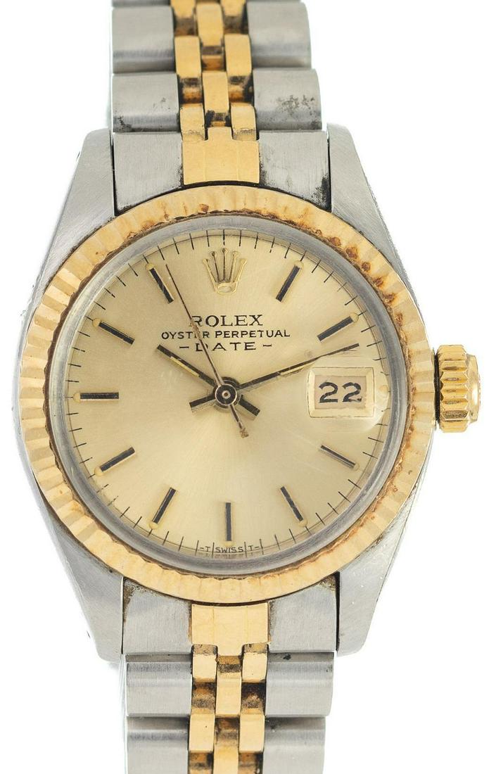 Rolex Oyster 14k Gold Stainless Ladies Watch (1 of 5)