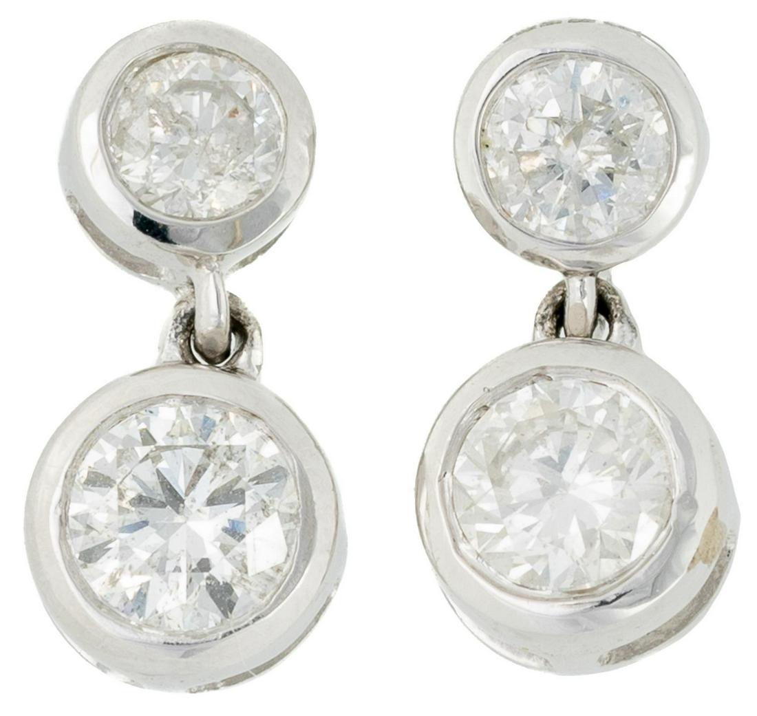Diamond 14k Gold Drop Earrings (1 of 2)