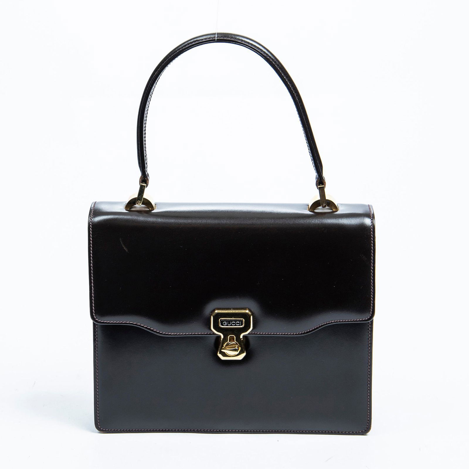 Vintage Gucci Top Handle Flap Handbag (1 of 7)