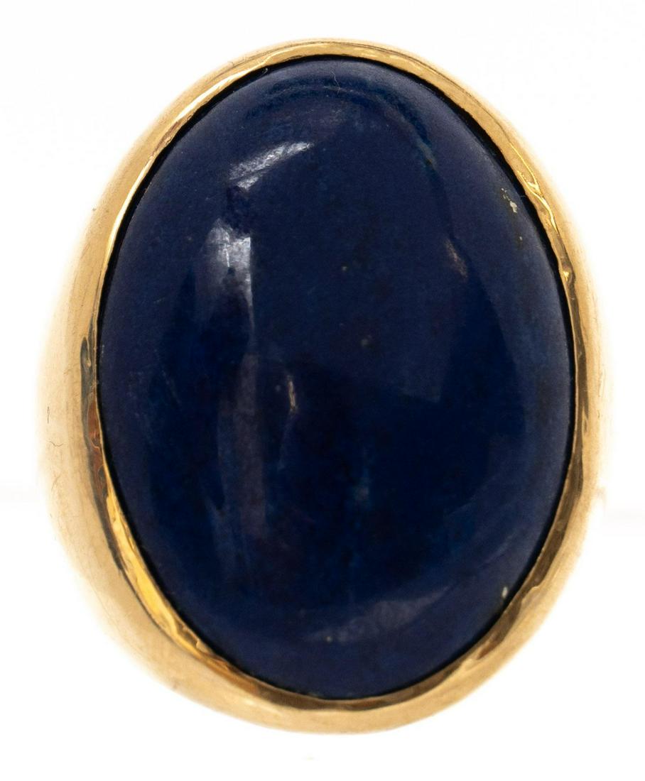 Lapis Lazuli 14k Gold Men's Ring (1 of 2)