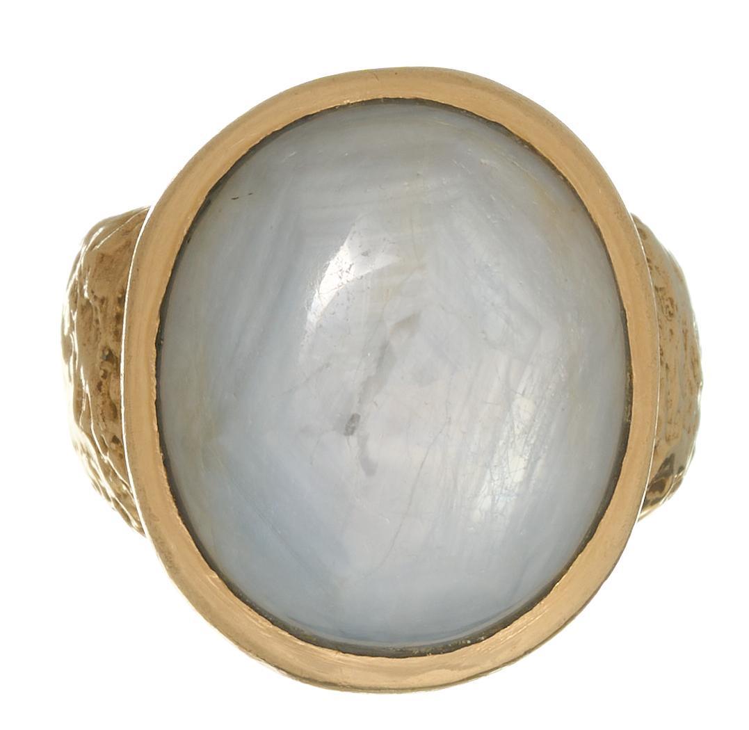 29.5ct Star Sapphire 14k Gold Men's Ring (1 of 2)
