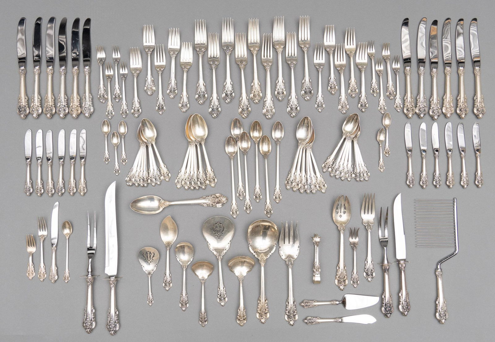 'Grande Baroque' by Wallace Sterling Silver Flatware Set 161pc (1 of 5)