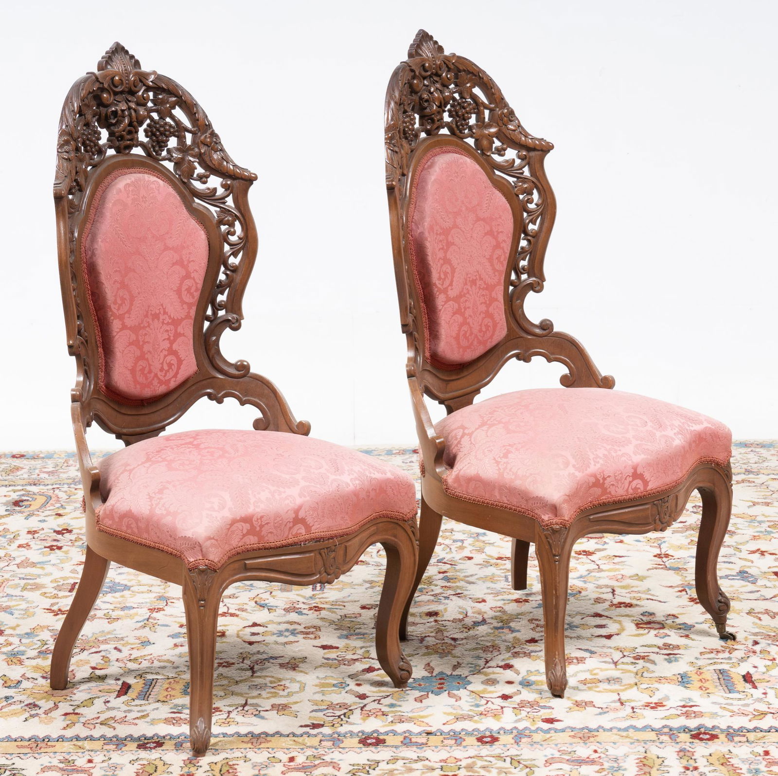 Pair of Carved Victorian Style Chairs (1 of 4)