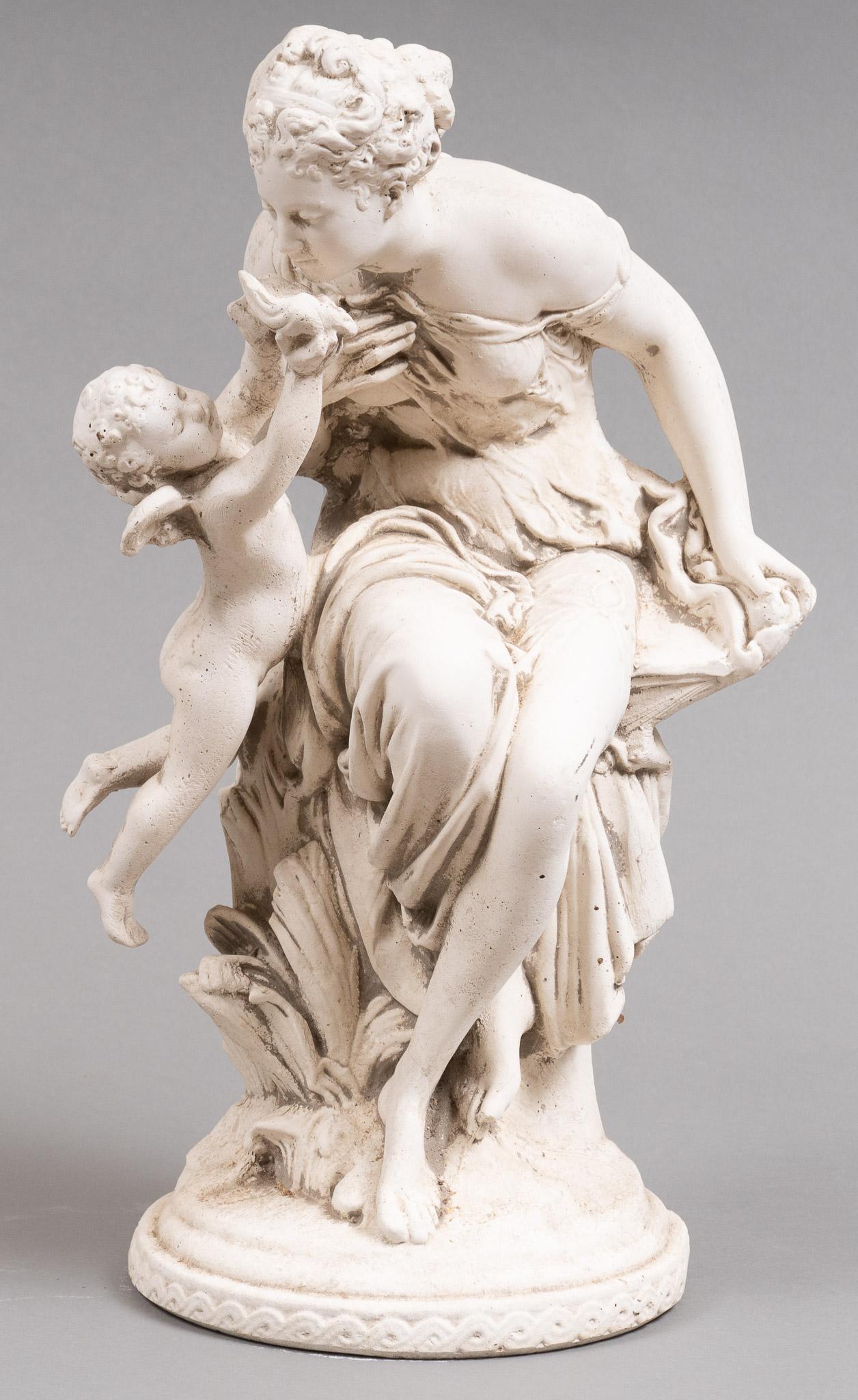 Aphrodite and Cupid Plaster Statue (1 of 4)