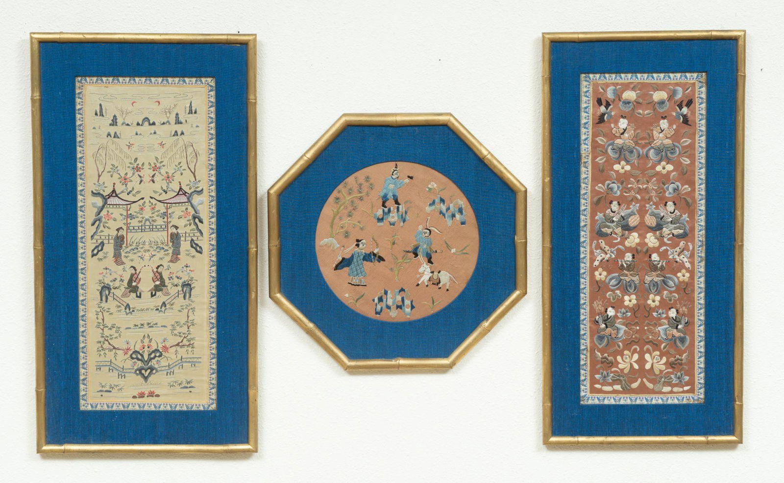 Set of (3) Embroidered Thai Textiles (1 of 3)