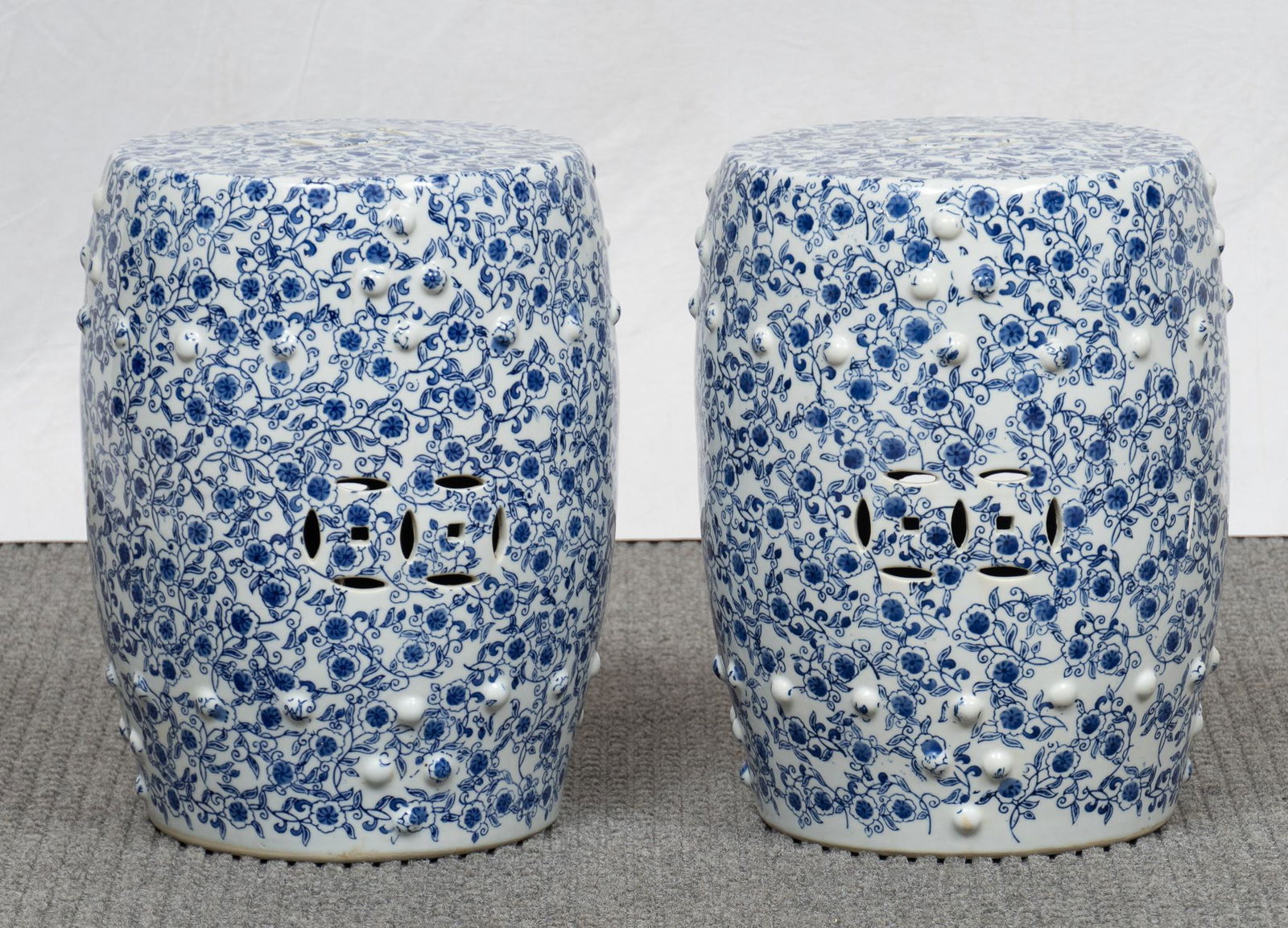Pair of Porcelain Garden Stools (1 of 4)
