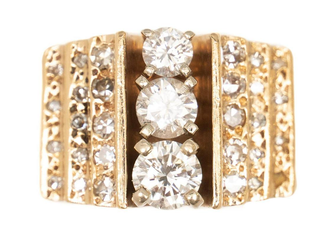 Past Present Future Diamond 14k Gold Ring (1 of 2)