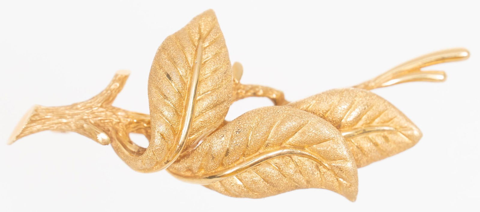 Vintage 14k Gold Leaf Brooch (1 of 2)