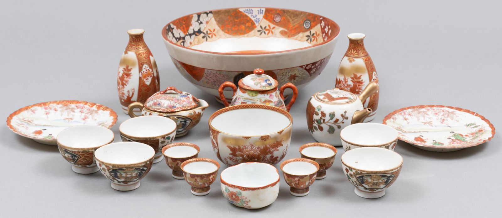 Miniature Japanese Kutani Porcelain Tea Set (19) (1 of 4)