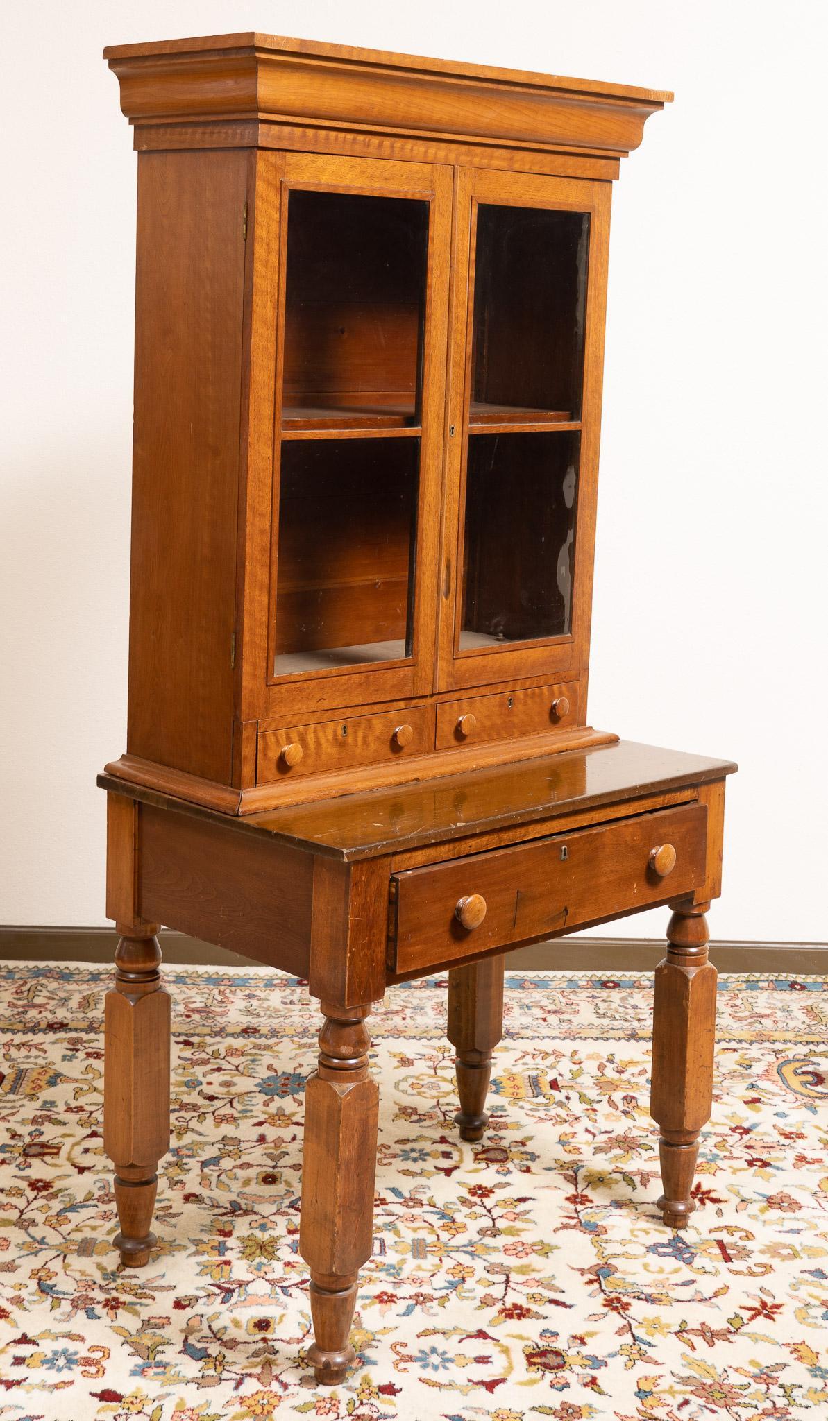 Cottage Style Plantation Desk/Stepback Cabinet (1 of 5)