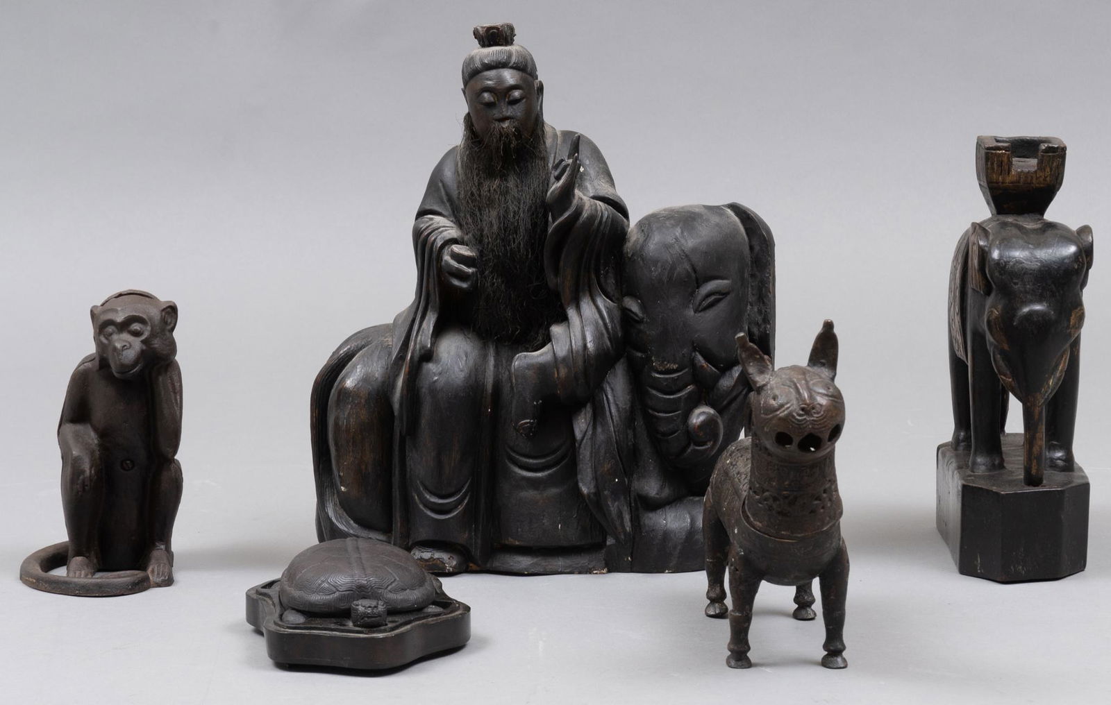 Collection of (5) Black Ceramic Home Furnishings (1 of 3)