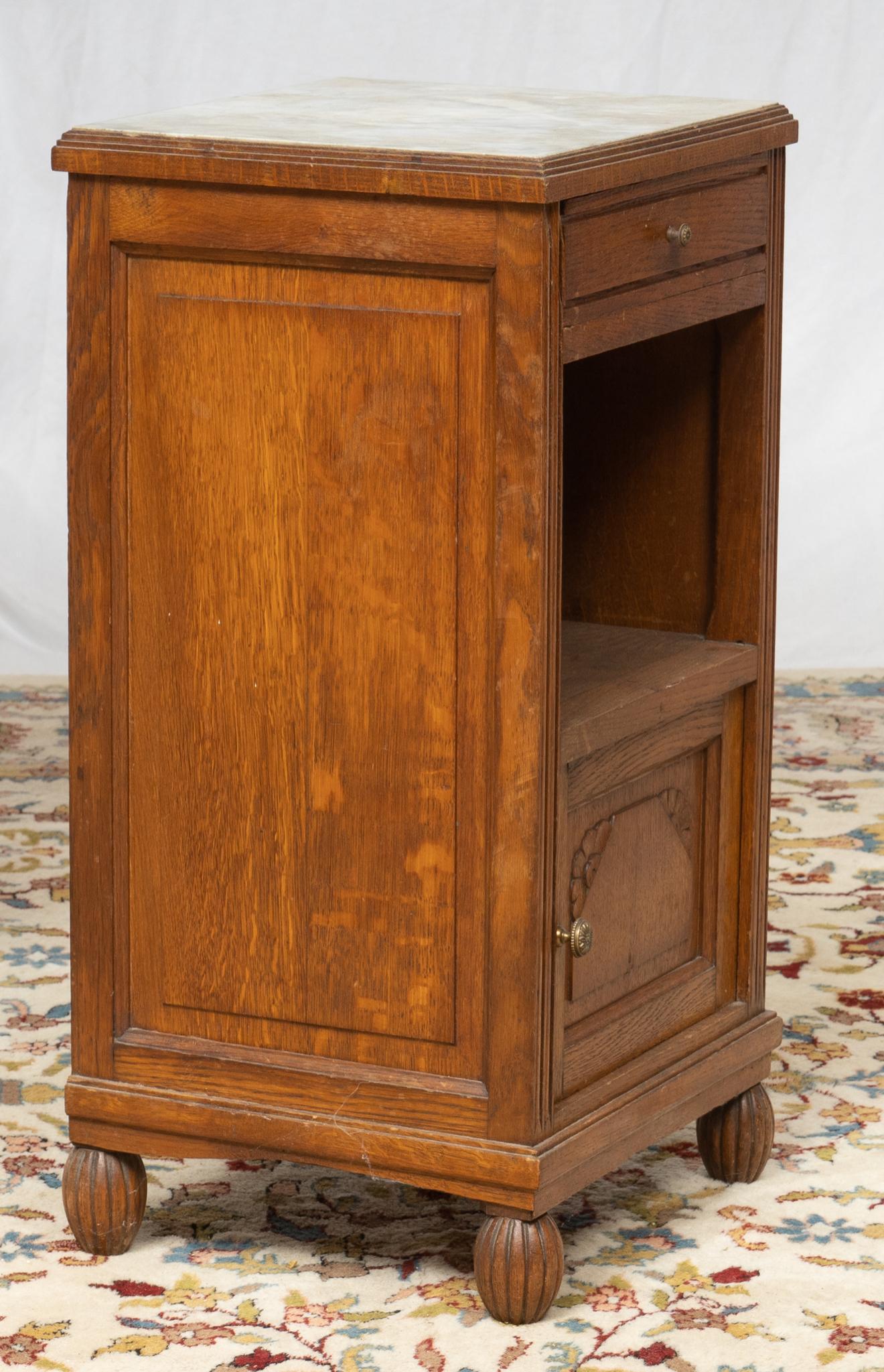 Art Deco Marble Top Night Stand (1 of 5)