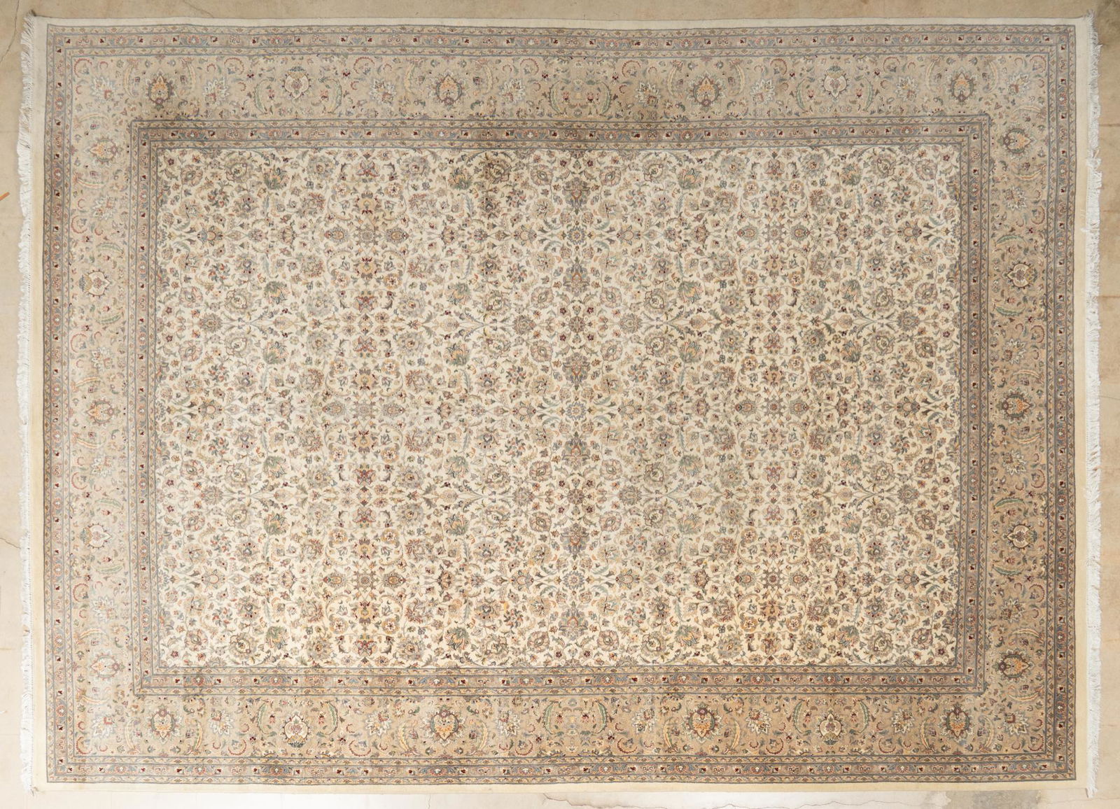 Hand-Made Isfahan Style Estate Rug, 12'7" x 5'9" (1 of 3)