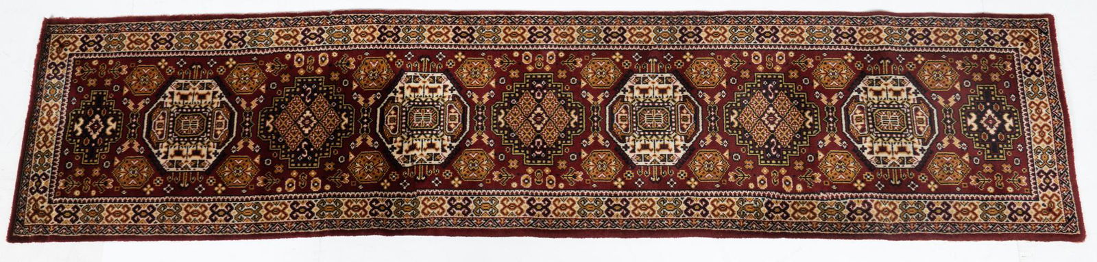 Caucasian Karachov Kazak Style Runner Rug, 9' 6" x 2' 2" (1 of 3)