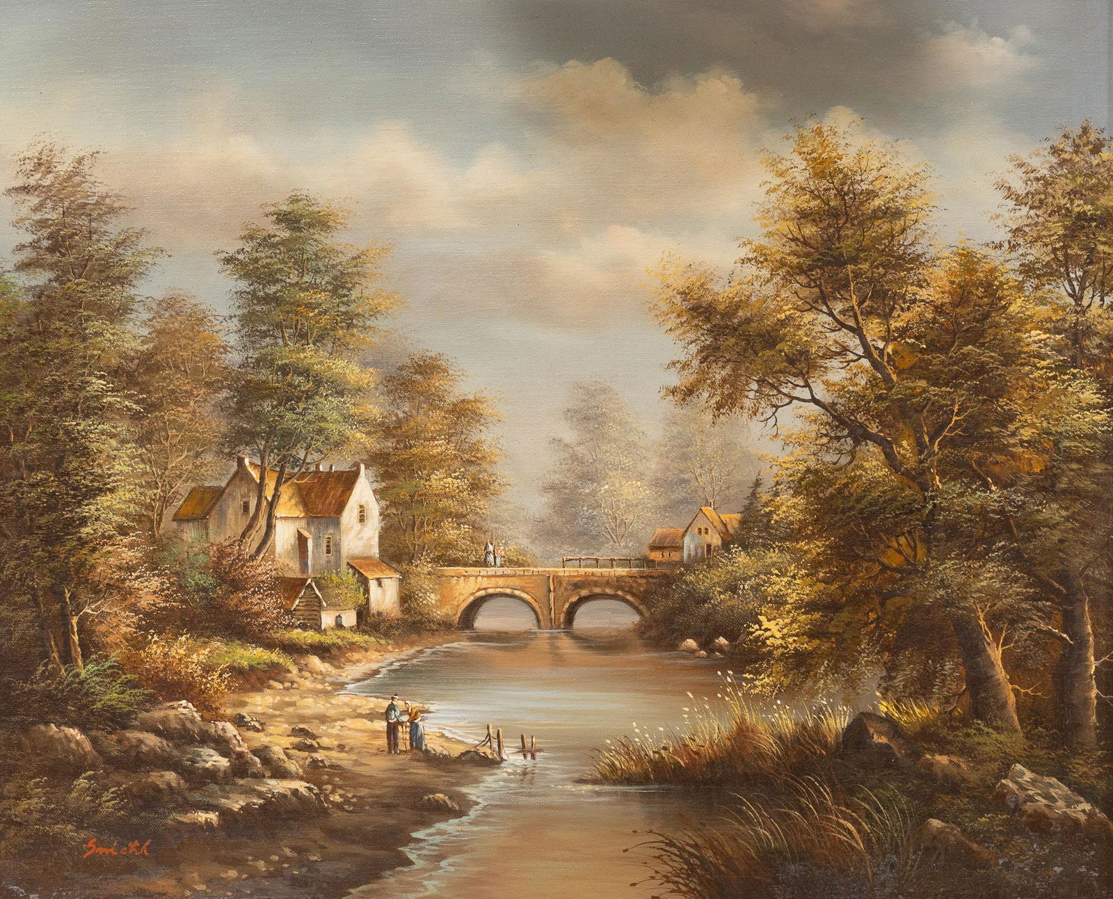 H. Smith, Landscape with Bridge (1 of 5)