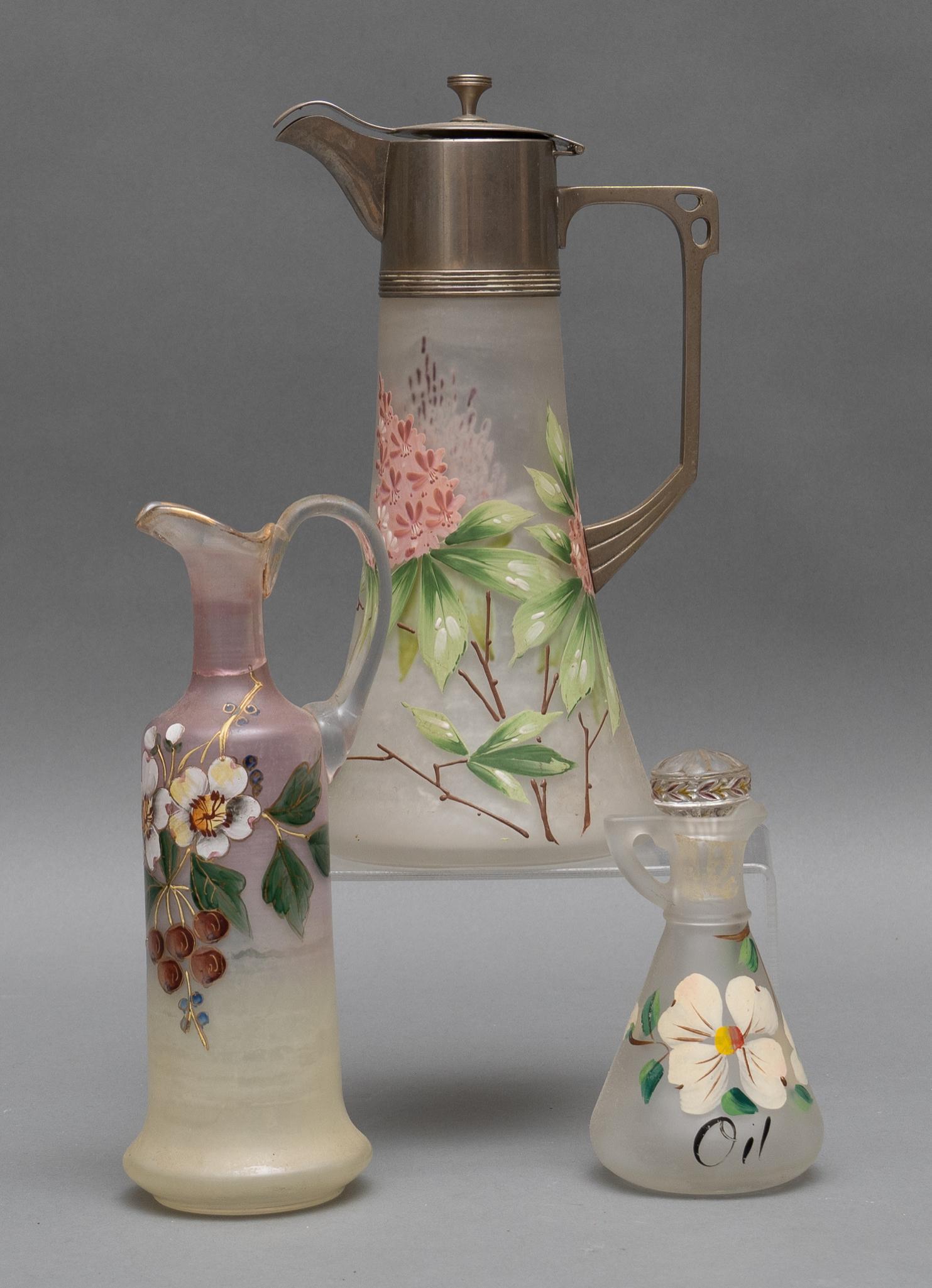 Set of Art Nouveau Style Hand-Painted Jugs (1 of 4)
