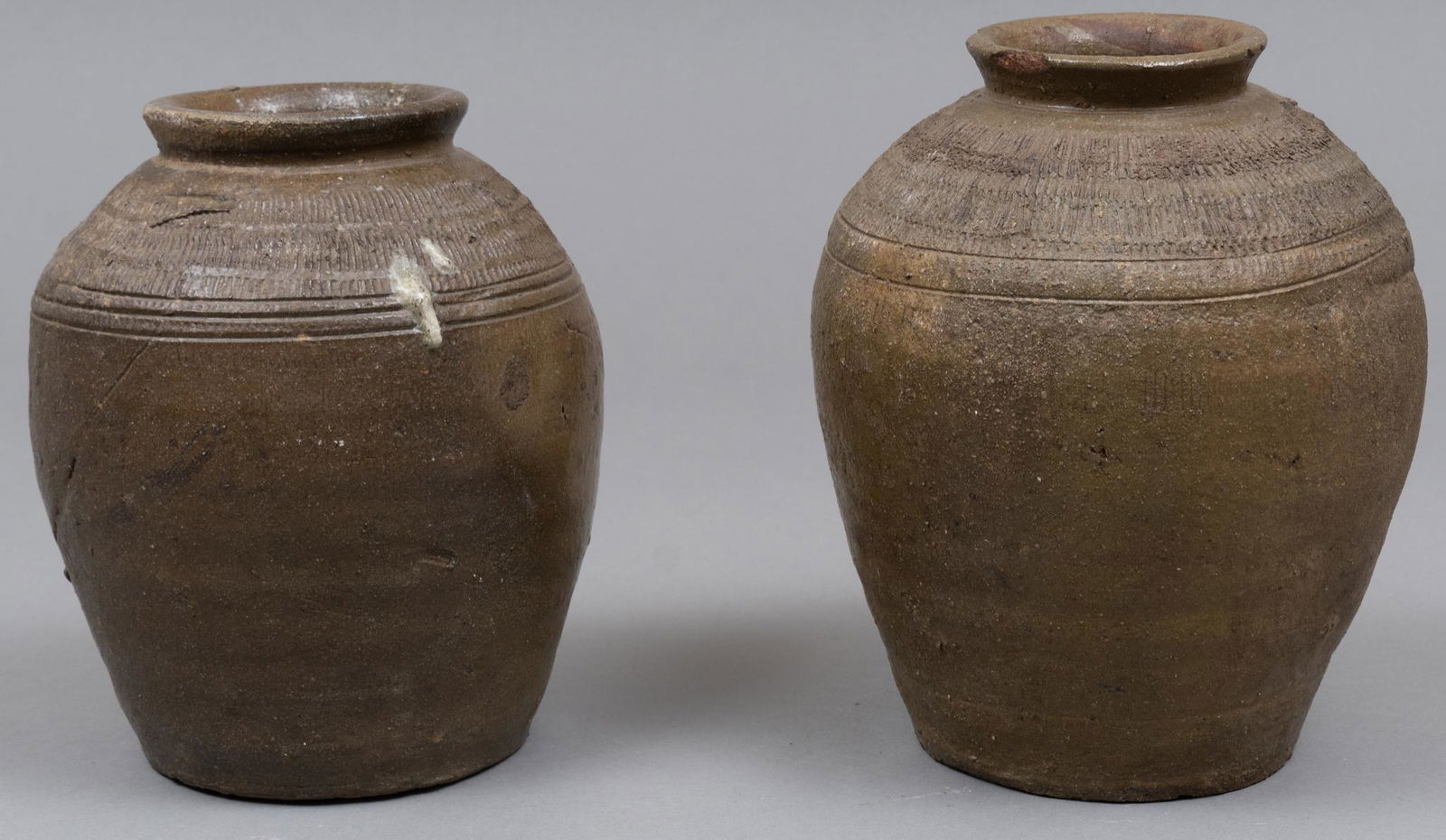 Pair of Hand-Made Earthenware Jugs (1 of 3)