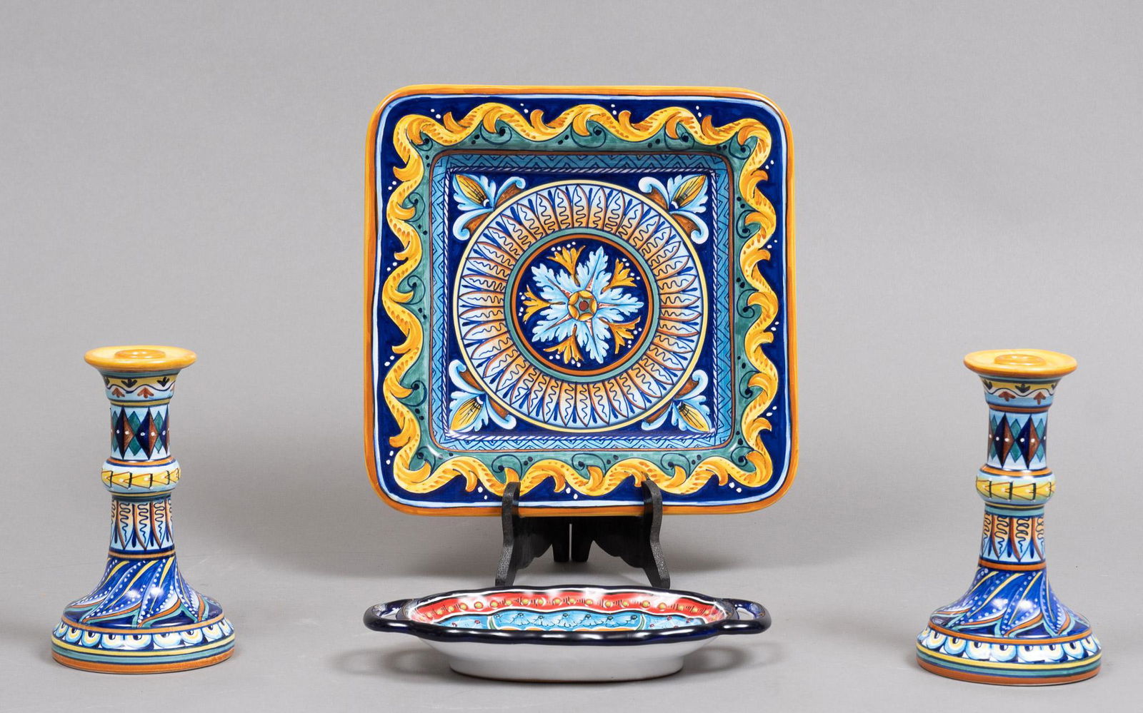 Collection of (4) Majolica Ceramics (1 of 5)