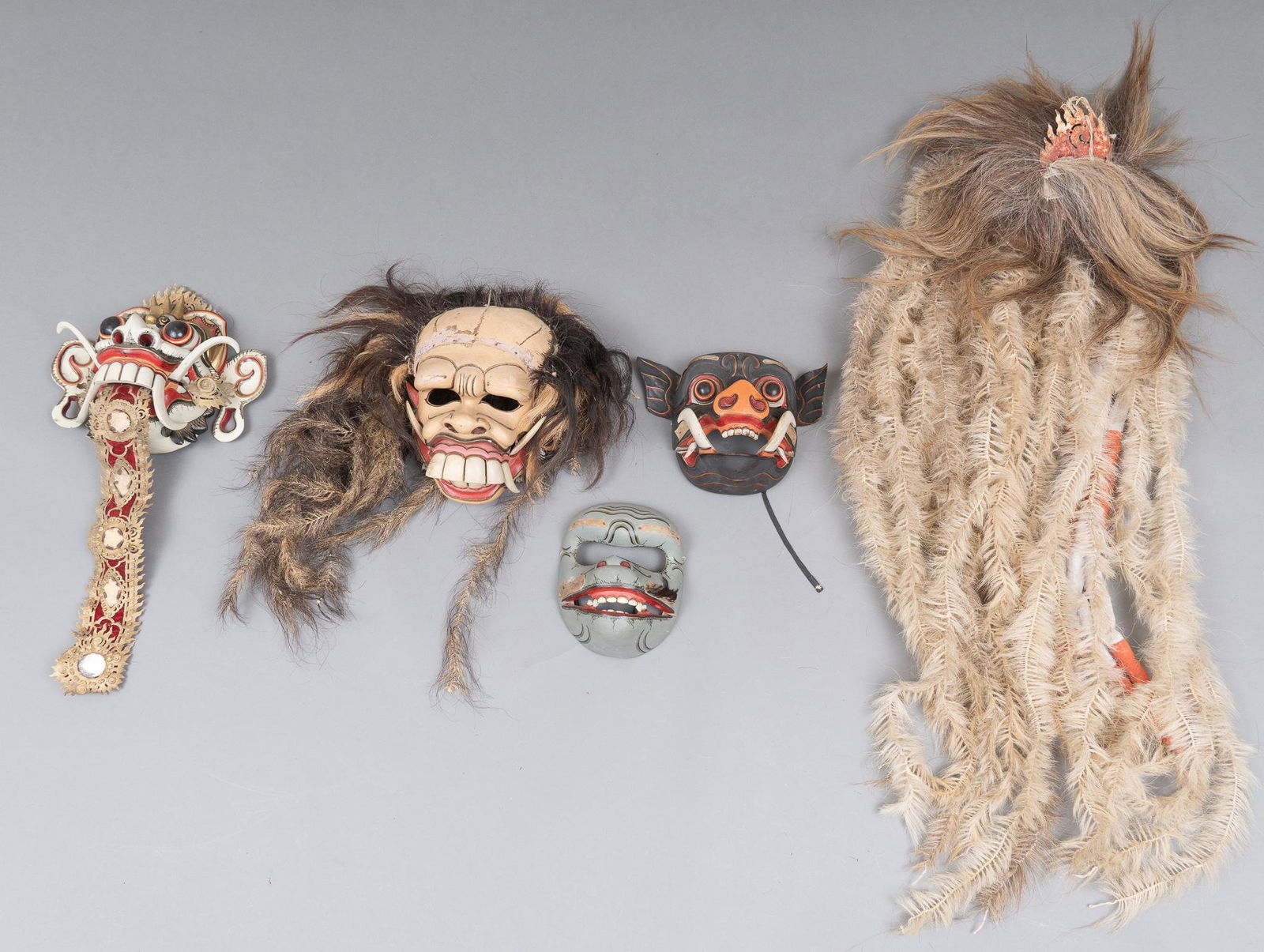 Collection of (5) Balinese Dance Masks (1 of 6)