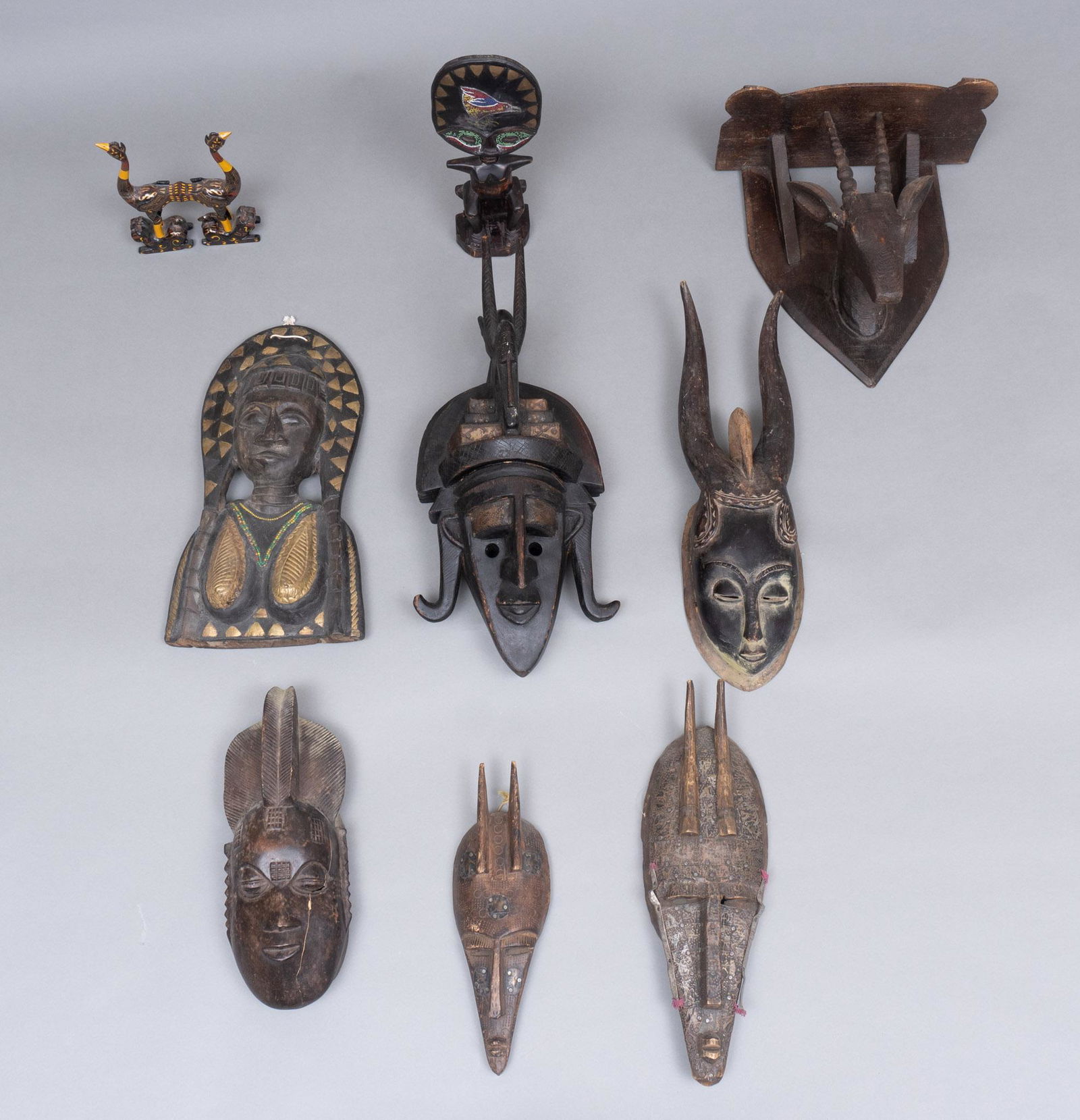 Collection of (9) Hand-Made Ethnographic African Decor (1 of 6)