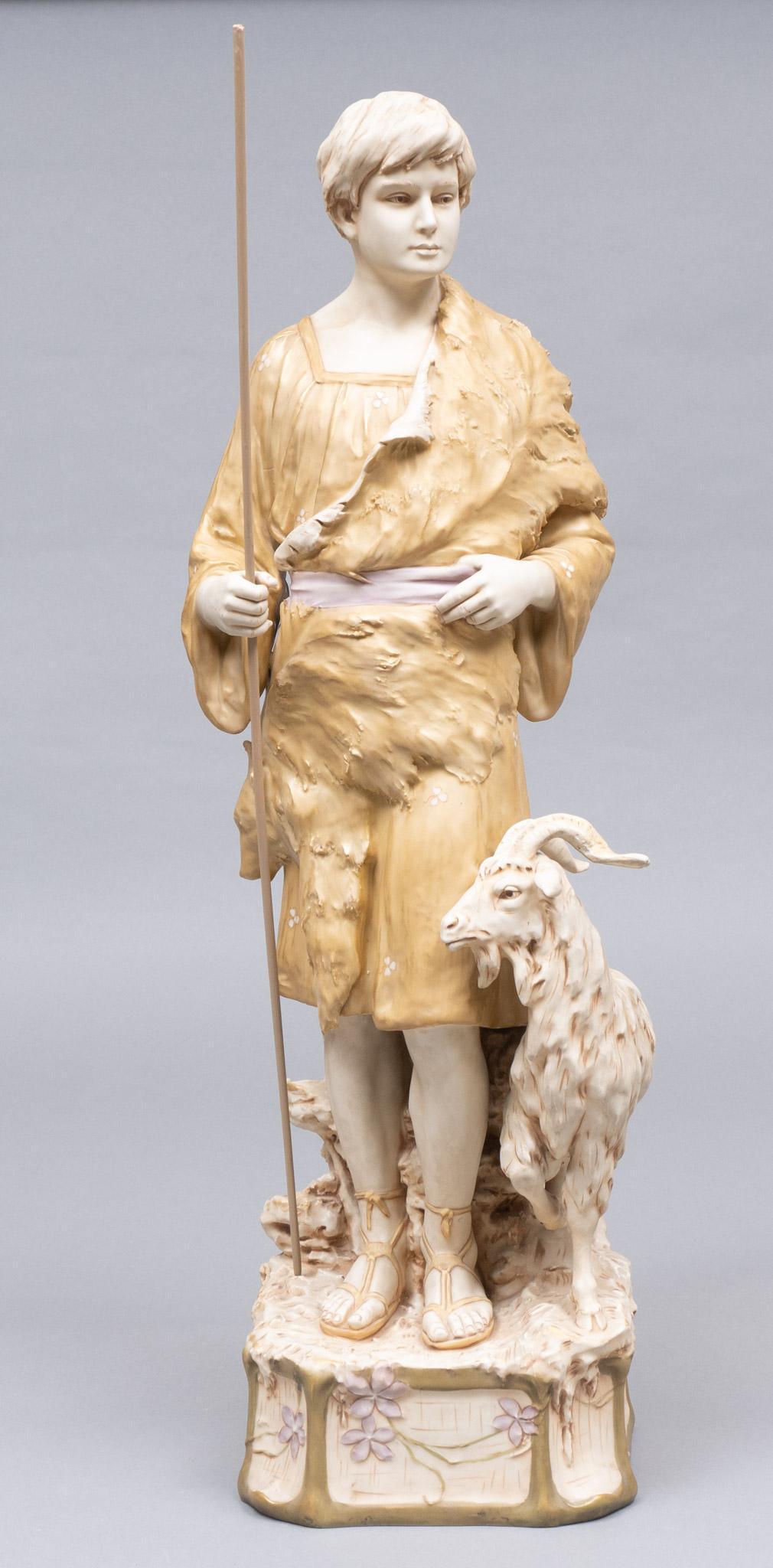 Royal Dux Porcelain Figurine, "Shepherd" (1 of 5)