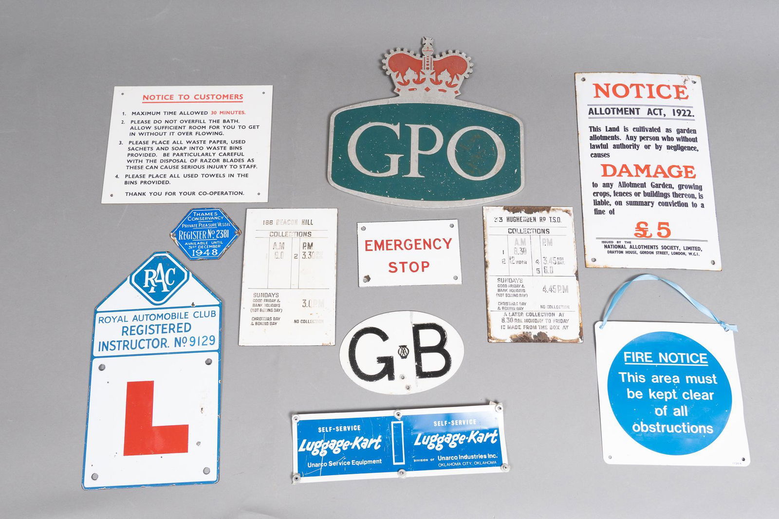 Collection of (11) Vintage British Traffic Signs (1 of 9)
