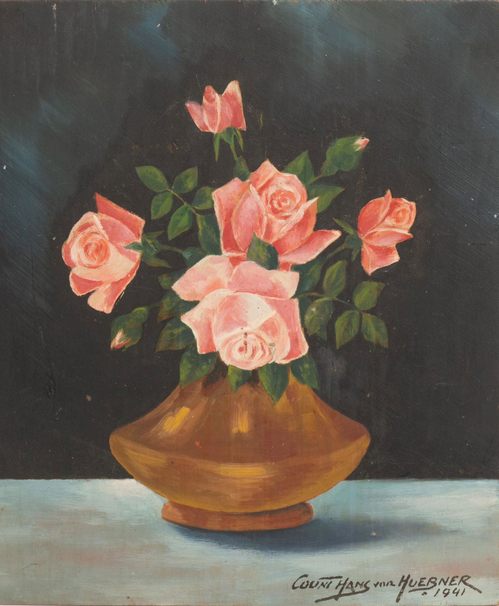 Count Hans von Huebner (20th C.), Floral Still Life, 1941 (1 of 3)