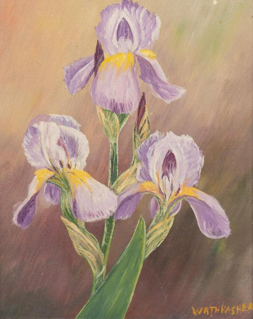 W.R. Thrasher (1908-1997), Light Purple Irises (1 of 4)