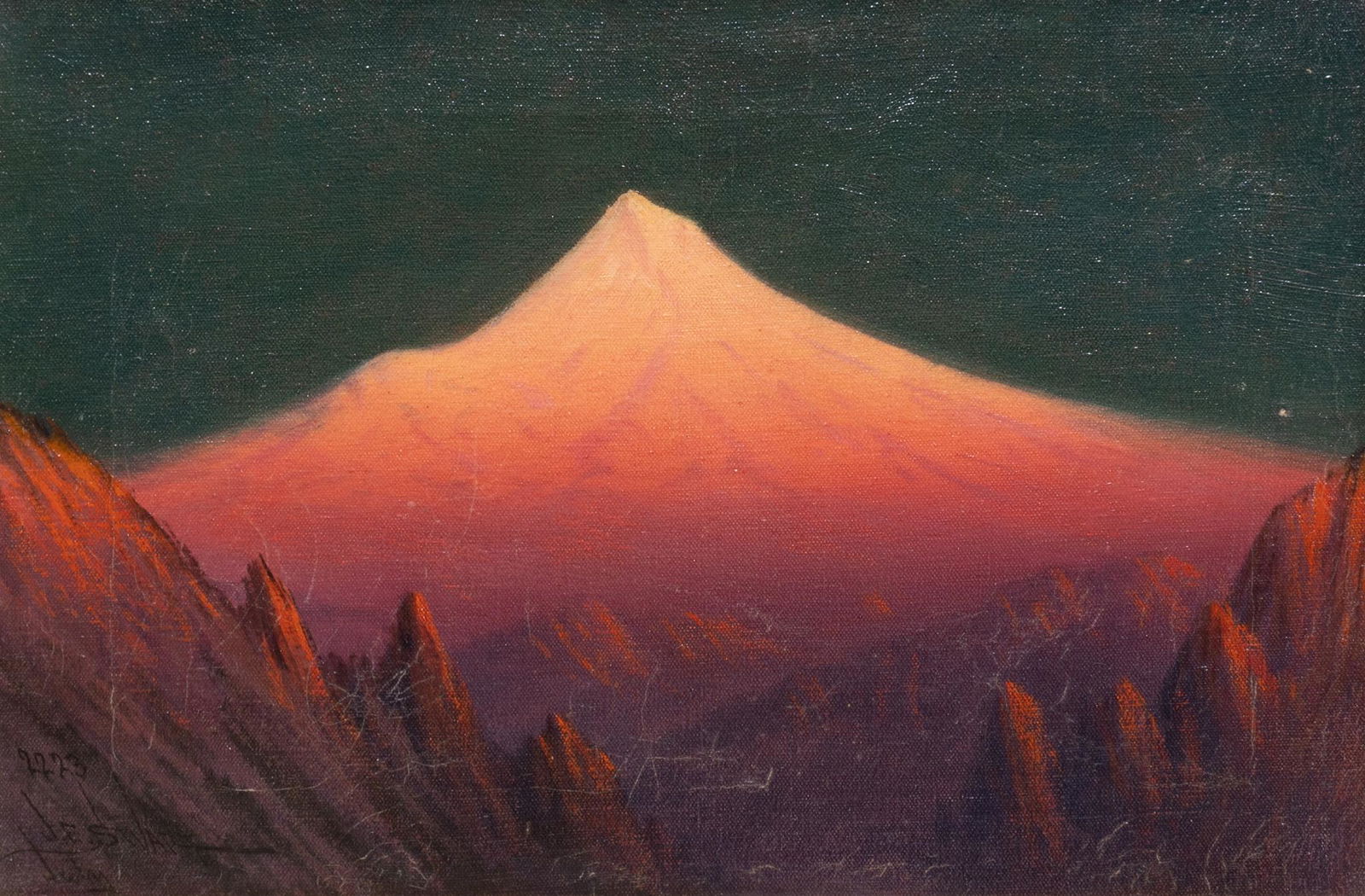 J. E. Stuart, "Sunset Glow: Mt. Hood, Oregon", 1916 (1 of 5)