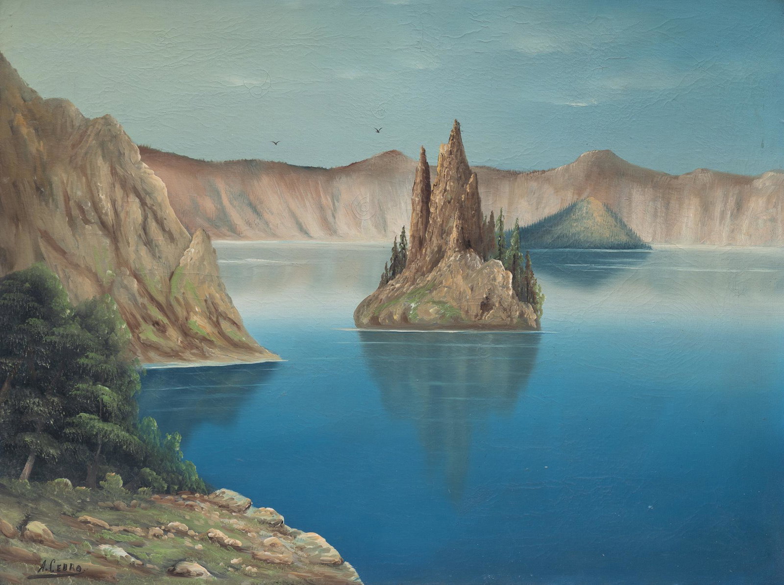 A. Cedro (20th century), Camp at Mount Shasta, Crater Lake (1 of 4)
