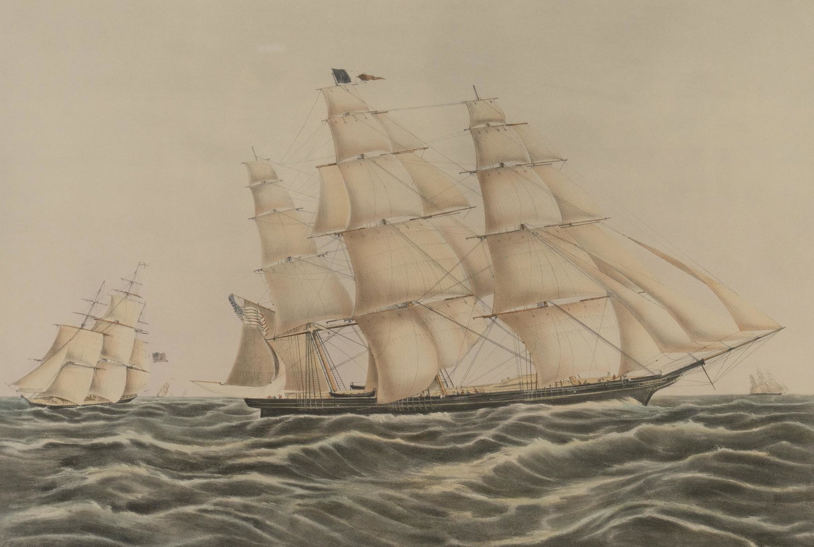 Nautical Engravings (2): Nautical Engravings (2), larger image: 21.5 x 27.5", frame: 26 x 32" Provenance: A San Antonio, Texas collection We happily provide seamless shipping services on everything we sell. Please ema