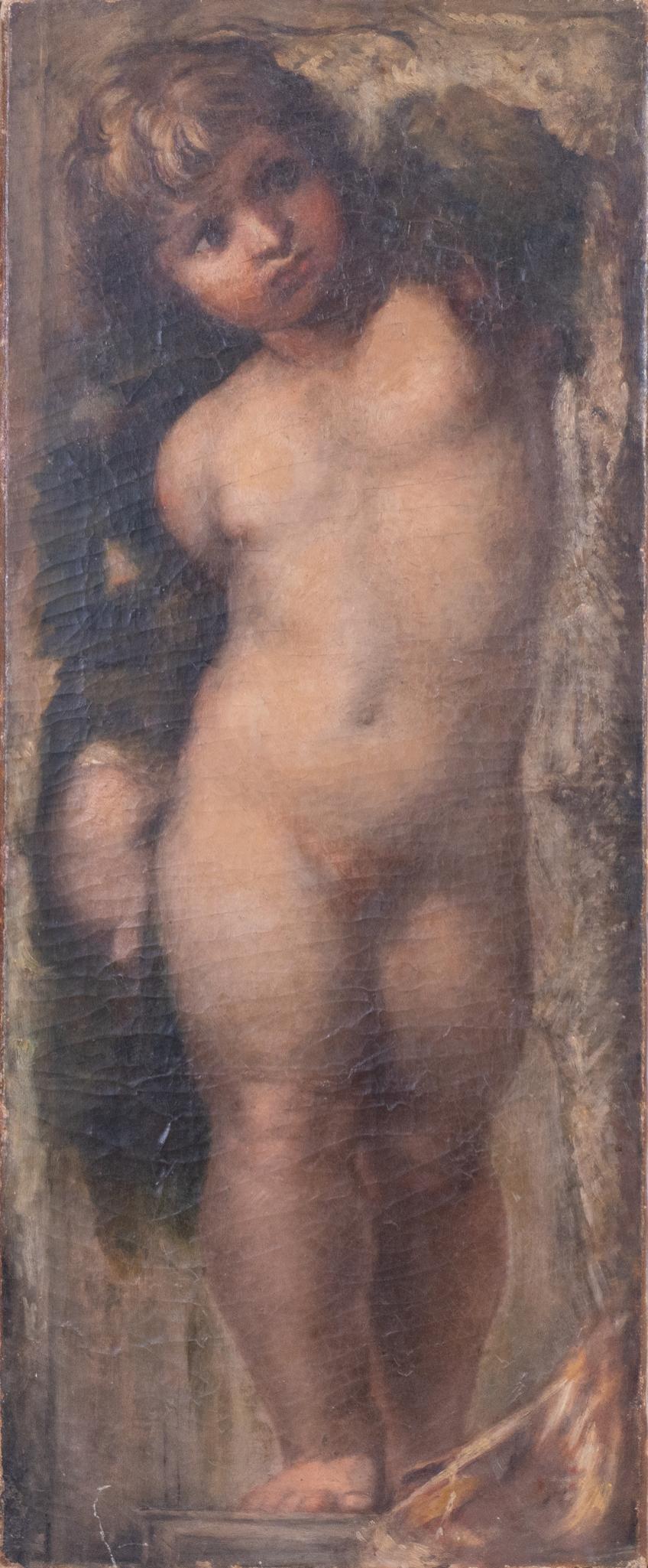 Cherub, Oil on Canvas (1 of 3)