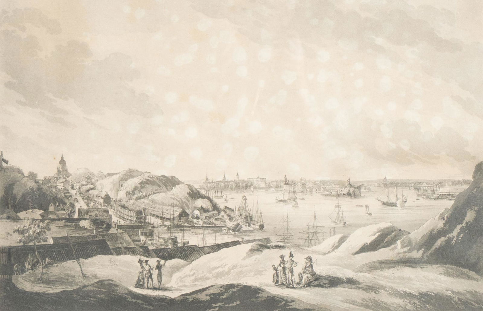 View of Stockholm, late 18th c. Engraving (1 of 6)