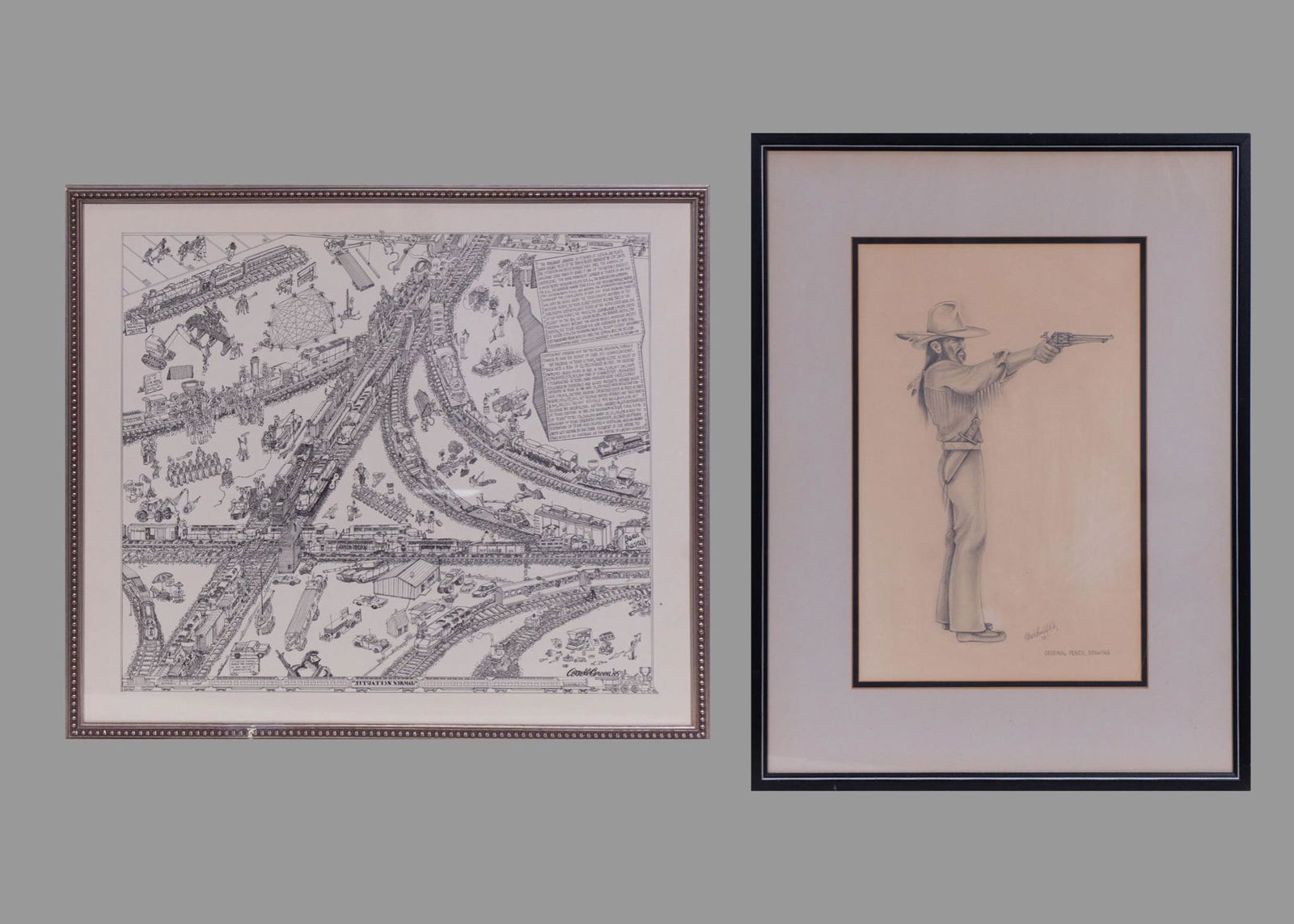 Fort Worth Railroad Map, Cowboy Portrait (2) (1 of 10)