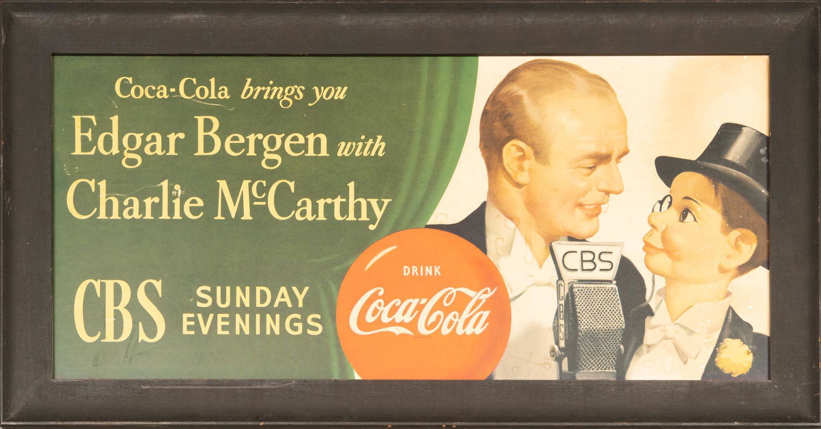 Vintage Edgar and Charlie Coca-Cola Advertisement Sign (1 of 2)