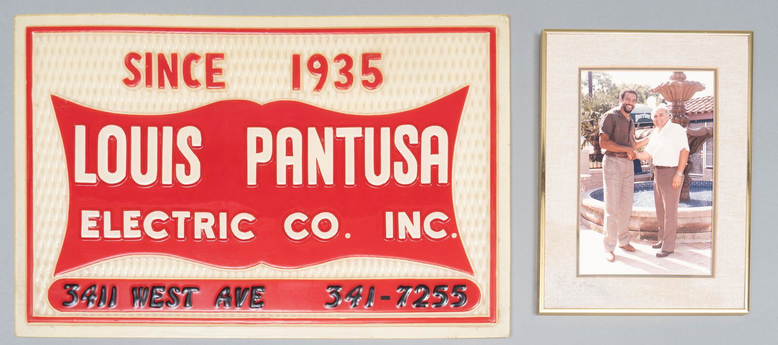 Vintage Louis Pantusa Electric Co. Advertising Sign (1 of 3)