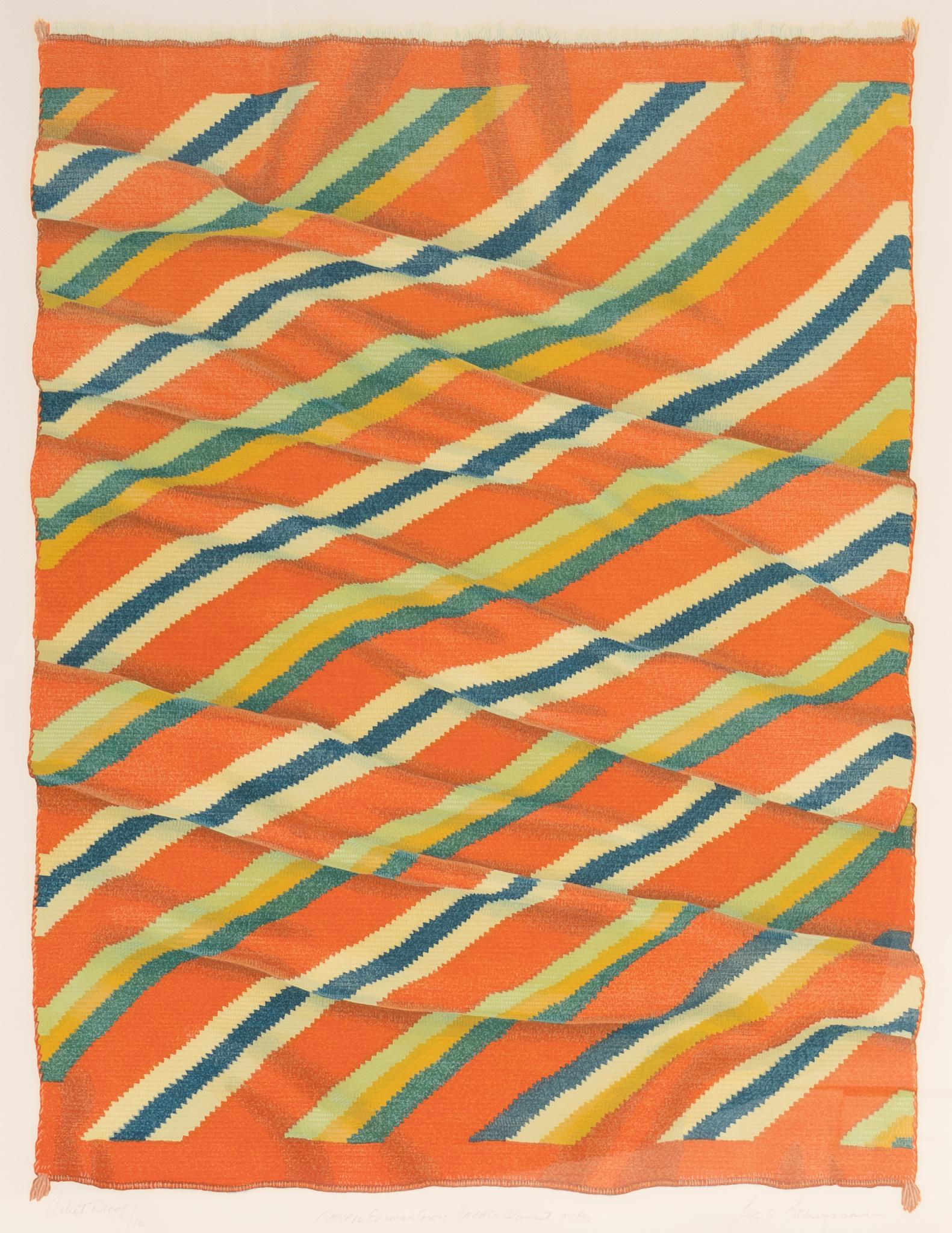 Jack Silverman (1940-2017) , "Navajo Germantown Saddle Blanket c. 1890" (1 of 6)