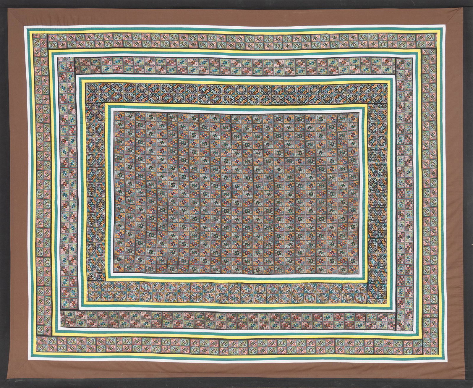 Hmong of Laos, "Mao Mua": Hmong of Laos, "Mao Mua", traditional Hmong fiber work, 1979, framed frame: 77 x 95" Provenance: A prominent San Antonio, Texas corporate collection We happily provide seamless shipping services on ev