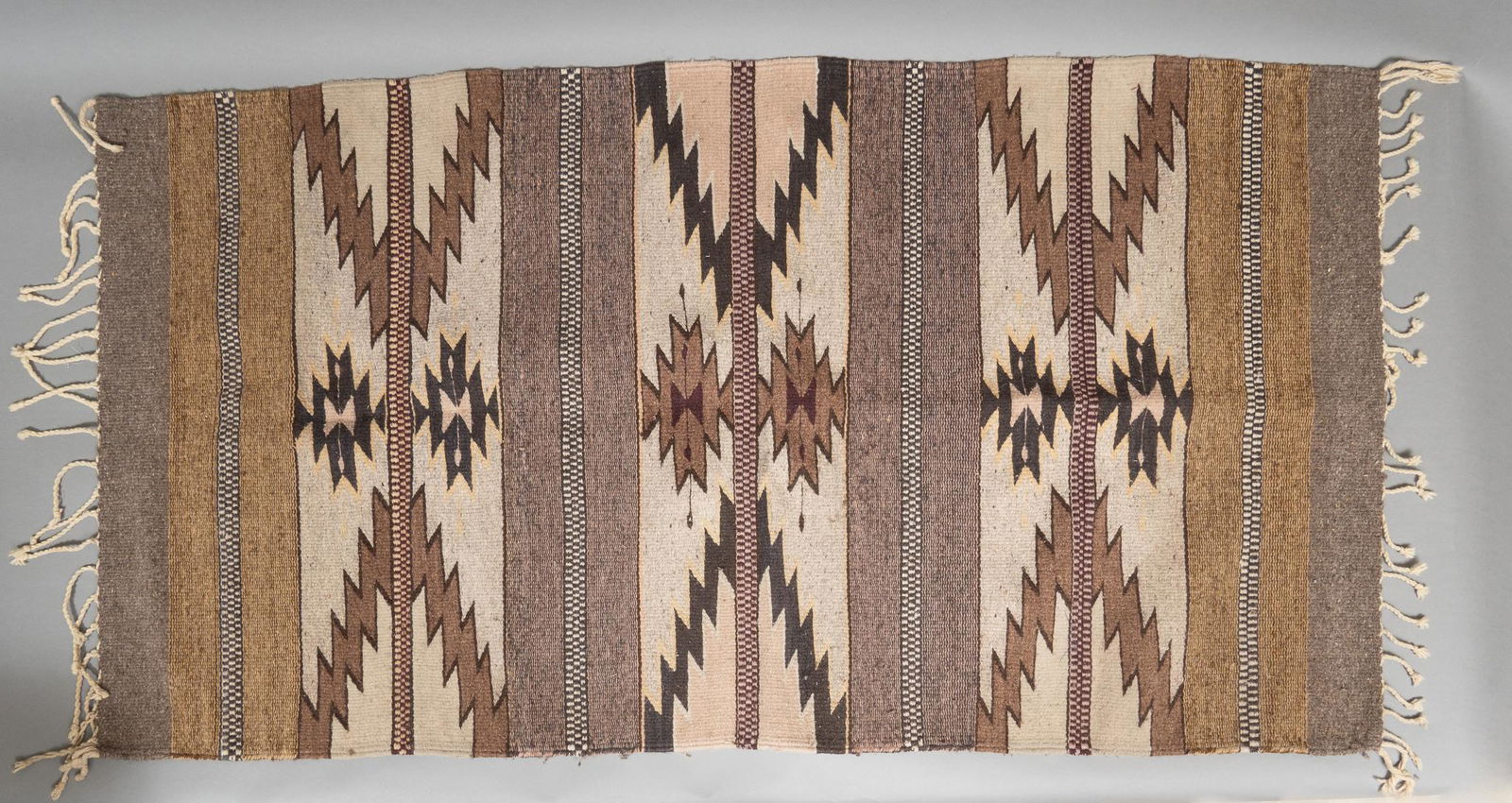 Zapotec Diamond Rug, 4'11" x 2' 6" (1 of 3)