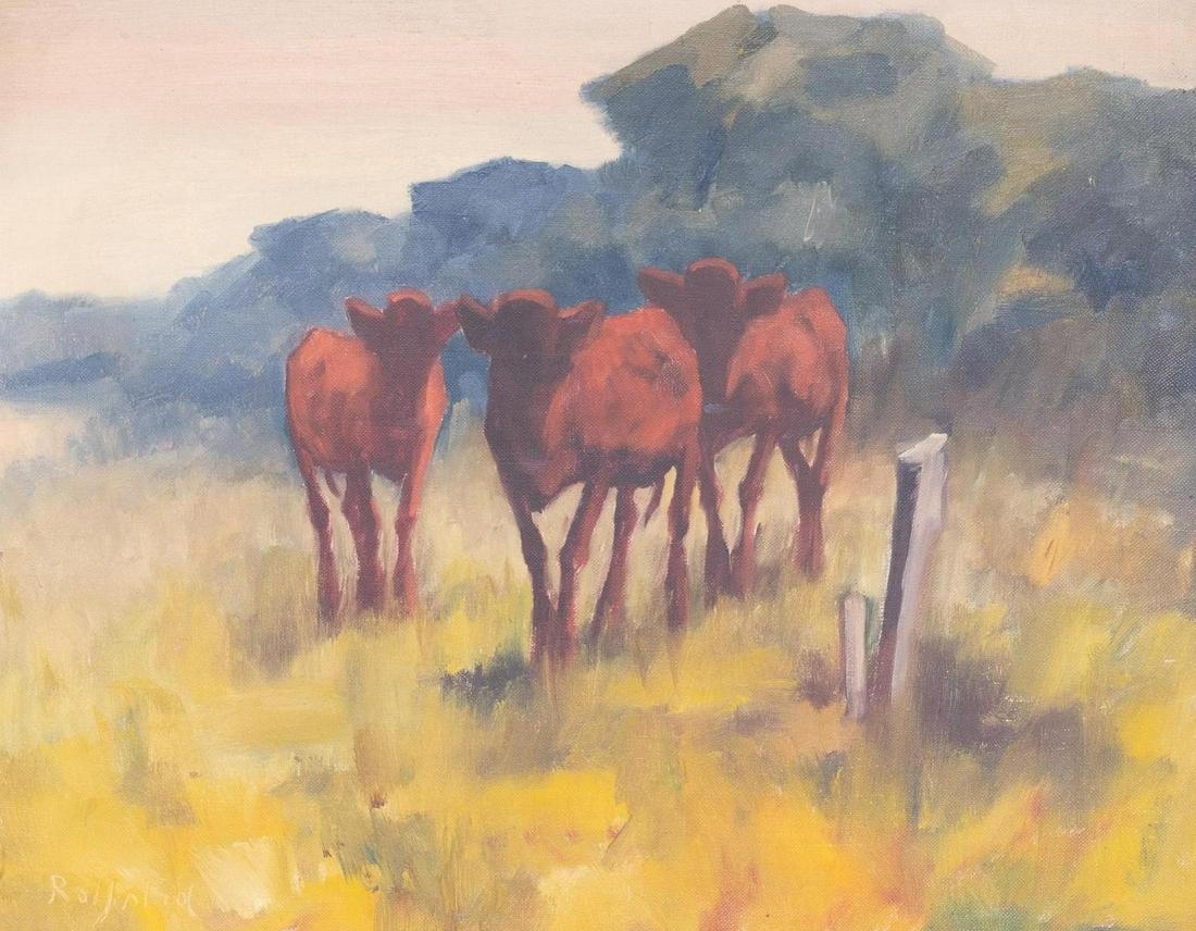Three Young Calves, Oil on Canvas (1 of 4)